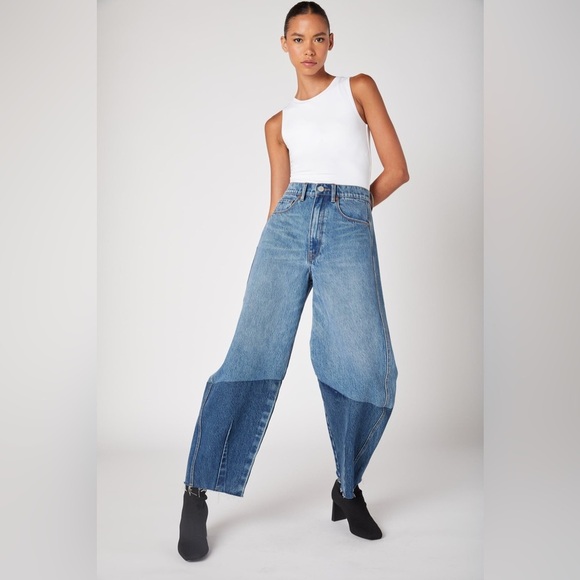 NWT BLANK NYC Denim Barrel Leg Jean in Back Up Dancer Sz 26 - Picture 2 of 14